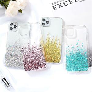 bling gitter Custodia per cellulare colla copertura di paillettes mobili Paillettes trasparente per iPhone 11 12 pro max x xr xmax