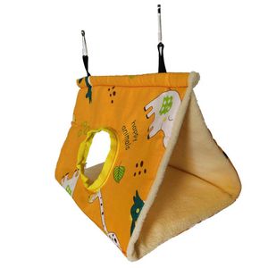 Gaiolas de pássaro pet parrot inverno quente ninho casa pendurado hammock derramado cama de dormir gaiola cabana tenda amável