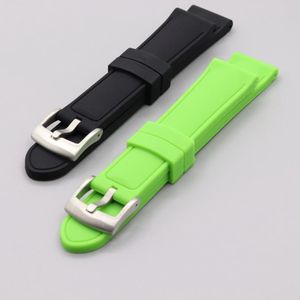 Kijkbanden mm Zwart Gras Groene Zachte Mode Siliconen Rubber Waterdichte Watchbands Polsband Band Band Riem voor Vervangen