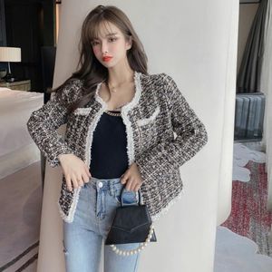 Damenjacken Frauen TrenchModischer Tweed Kleiner Anzug 2021 Herbst und Winter Xiaoxiang Kurzmantel für Top-Mantel