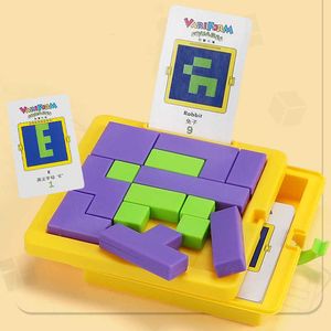 55 Challenges Puzzle DIY Thinking Slide Geometric Shape Puzzles Intelligence Board Game Educational Toy for Children