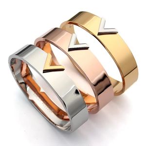 2021 fábrica atacado largo grande pulseira cor-de-rosa ouro prata 316L aço inoxidável simples padrão transversal fivela amor jóias casamento mulheres homens preto braceletes 17cm 19 cm