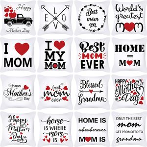 The latest 45X45CM pillow case, mother's day letter love pattern style selection, texture home furnishing cushion, support for custom logo