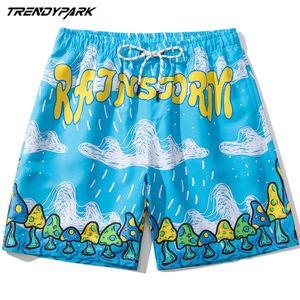 Men Beach Board Short Funny Cartoon Stampato Summer Tasche oversize Streetwear Harajuku Coulisse Casual Quick Dry Shorts 210601