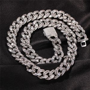 Hip Hop Chain Iced Out Pure T Plac Cyrkon Kubański Naszyjnik Złoty Posrebrzany Mens Bling Biżuteria Prezent