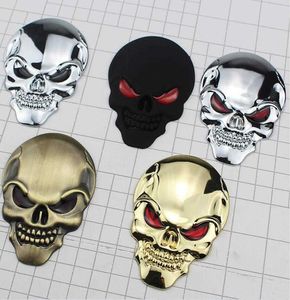 Halloween Car Sticker Skeleton Skull Bone 3d Metal Chrome Car Motor Logo Emblem Badge Sticker Decal Ups Dhl New Arrive Car