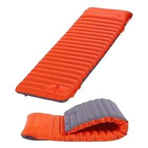 Ultralight Self-inflating Air Mattress Widen Sleeping Pad Splicing Inflatable Bed Beach Picnic Mat Camping Tent Cushion 220216