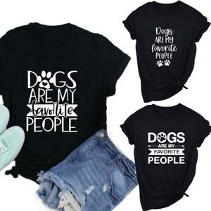 Dogs Are My T Shirt Favorite People Womans Graphic Summer Funny T-shirt Dog Lover Mom Pet Tees