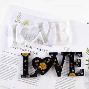 Love Home Family Silikonharzform Schild Wort Epoxidharz für DIY Tischdekoration Kunsthandwerk GWD12407