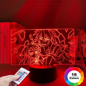 Night Lights No Game Life Led Light For Kids Bedroom Decor Nightlight Birthday Gift Bedside Table 3d Lamp Anime