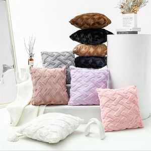 Decorative Pillow Cover Nordic Hug Pillowcase Fur Sofa Cushion Covers Living Room Decoration 26 Colors Optional BT1170