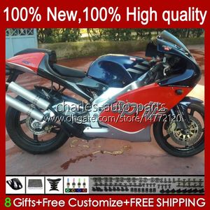 Fairings + Tank Cover för Aprilia RSV250RR RS-250 RSV250 RSV 250 Blue Red RSV-250 98-03 23NO.10 RS250 RR 1998 1999 2000 2001 2002 2003 RS250R 98 99 00 01 02 03 Bodys Kit