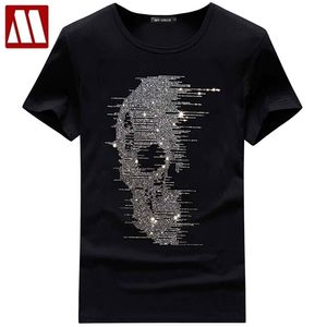 British Style Męskie Letnie Czaszki T Koszulki Blingling T-shirt Homme Fashion Streetwear S Print Man Tees Camisetas Hombre 210716