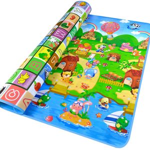 Baby Play Mats för barn Mattan på golvet Pedagogisk tjock miljövänlig EPE Non-Slip Cartoon Zoo Living Room Mat 210724