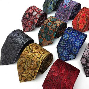 Ricnais Design Mens Tie Luxury Man Floral Paisley Neckties Hombre 8 Cm Gravata Classic Business Casual for Wedding