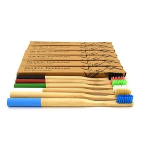 Натуральная бамбуковая зубная щетка древесины мягкие щетинки эко волокна деревянная ручка для взрослых на Распродаже