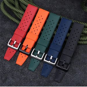 Watch Bands 20mm 22mm Premium-Grade Tropic Rubber Silicone Strap For SRP777J1 Men Sport Diving Breathable Wrist Band Bracelet