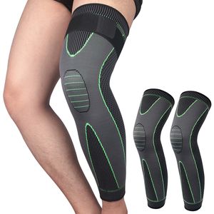Elastic Knee Support Pressure Bandage Long Knee Pads Patella Braces Nylon Sport Compression Sleeve for Basketball Volleyball Running Cycling Gym