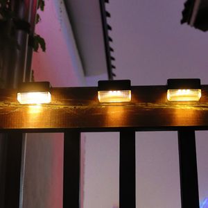 Wholesale solar deck fence lights for sale - Group buy Solar Deck Lights Outdoor Waterproof LED Powered Step Lamp Warm White Decorative Lighting Auto On Off for Stairs Garden Patio Fence Yard crestech
