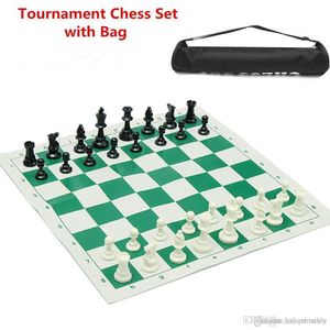 Шахматный Набор оптовых-Пластиковый турнир шахматы набор для кемпинга Подарок развлечений с кемпингом Подарочная сумка для развлечений для анализа игр HXL