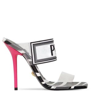 Stiletto Schuhe Verkauf großhandel-Newst Sale Frauen Hausschuhe Sandalen Luxusschuhe Designer Slide Sommer Mode Stiletto Heels Slippery PVC Große Größe