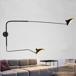 Individuell designer vägglampa nordiska kreativa retro lampor vardagsrum vintage loft lamparas sconce belysning 210724