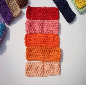 2021 Nowa Korea Dzieci dzianiny Elastyczne opaski na głowę Baby Crochet Hair Band 38 Kolor 60 p / l Darmowa dostawa