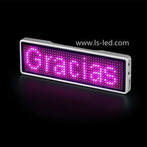 Wholesale led scrolling sign for sale - Group buy Modules LED Name Badge Tag Scrolling Sign Digital Display Free Drive Pink