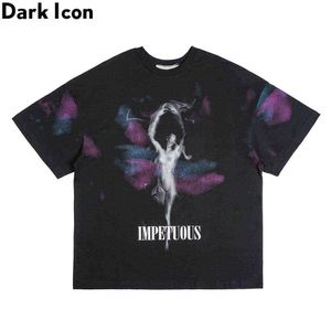 最後のダンスTシャツ男性女性夏半袖ストリートウェアメンズTシャツブラックホワイトティーシャツ男服210603