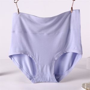 V001 4 pçs / lote cintura alta plus size lenceria briefs para mulheres calcinha de fibra de bambu sem costura lingerie bragas mujer 211222