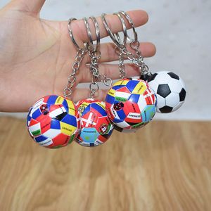 Wholesale football player bags for sale - Group buy Keychains CM Sports Football Keychain Twelve Countries Sport Car Bag Ball Flag Key Chain For Men Players Fashion Gifts