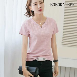 BOBOKATEER Cotton Shirt Women Blouses Plus Size Embroidery Blouse Femme Ete Short Sleeve Summer Tops Blusas Camisas Mujer 210721