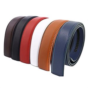 Belts 12 Colors Male Brand No Buckle 3.1cm/3.5cm Genuine Leather Automatic Belt Body Strap Without Good Quality Men