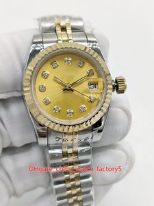 Hot Selling High Quality Ladies Klockor 26mm DateJust Diamond Dial President 18K Gold Asia 2813 Rörelse Mekanisk Automatisk Mens Watch Mäns Armbandsur