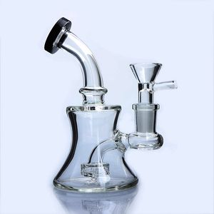 5.5 Inch Water Hookahs With Bowls 14mm Female Blue Green Gray Beaker Bongs Glass pipe For Smoking