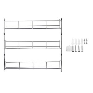 Organizzazione per la conservazione della cucina Portaspezie a 3 livelli Organizzatore per montaggio a parete Porta condimenti Scaffale Risparmio di spazio