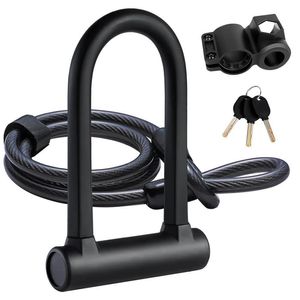 Wholesale bike security chains for sale - Group buy Strong Security U Lock with Steel Cable Bike Combination Anti theft Bicycle Accessories for MTB Road Motorcycle Chain