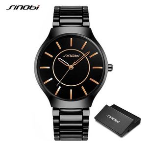 Sinobi Luxury Brand Men's Analog Sports Wristwatch Quartz Watch Business Stainless Steel Watch Men Clock Relogio Masculino Q0524
