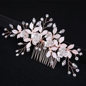 Haarspangen Haarspangen koreanischen Stil exquisite Blume Blatt Braut Haarschmuck Frauen Party Kopfbedeckung Hochzeit Zubehör Braut Schmuck