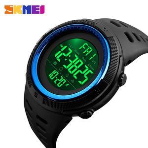 Skmei 1251 5bar防水LED ManデジタルウォッチミリタリースポーツメンズウォッチRelogio Masculino Clock Relojes Para Hombre X0524