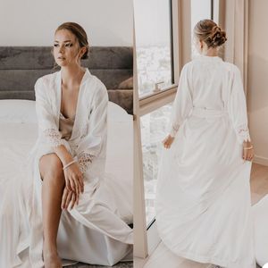 Plus Size Sleepwear Bridal Wedding Bathrobes Women Winter Long Sleeve Ruffled Maternity Dress Prom Gown Photo Shoot Robe Evening Gowns