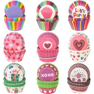 100 adet Muffin Cupcake Kağıt Bardak Cupcake Liner Pişirme Muffin Kutusu Durumda Parti Tepsi Dekorasyon Araçları Doğum Günü Partisi Dekor