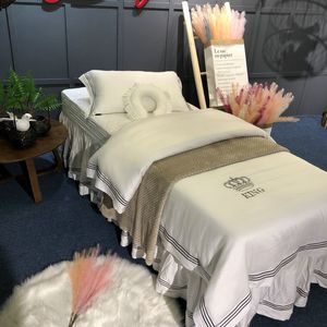 Zestawy pościelowe Wysokiej jakości łóżko piękna Pokrywa Cztery Salon Kołdry Zestaw Masaż Pure Color Spa Custom
