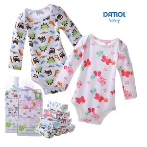 Baby Bodysuits Långärmad Fulltryck Body Bebe Baby Boy Kläder Jumpsuit Ropa de Bebe Månadskraft Baby Girl Clothing Set 210413