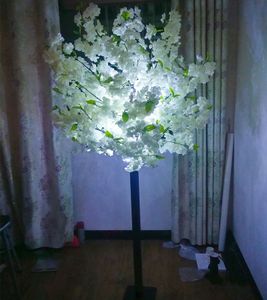 Home Garden Decor Artificial Flower Peach Blossom Tree White Simulation Cherry Fake Plant For Wedding T Station Shooting Props