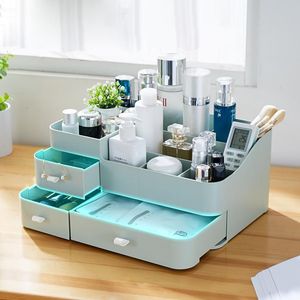 Bathroom Storage & Organization Large Capacity Cosmetic Box Organizer Skin Care Desktop Dressing Table Mask Nail Polish Lipstick Rack