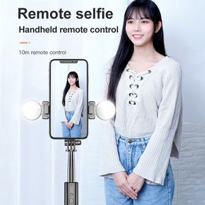 Leehur Wireless Bluetooth Selfie Stick LED Luzes completas Tripé Expansível monopé com suporte remoto para iOS Android telefone ao vivo