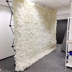 240x240cm Upscale Hydrangea Flower Wall Set med Stand DIY Bröllop Bakgrund Dekorationer Gratis Leverans
