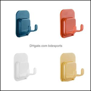 Banyo Aessories Bath Home Gardeth Aessory Seti 4pcs Plastik Yapışkan Duvar Kancaları Jilet Tutucu Güç Fiş Depolama Raf Organizatör Damlası Deli