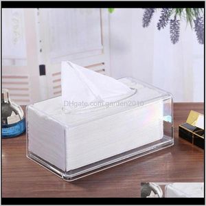 Pudełka Serwetki Przezroczyste Tissue Box Holder Salon Room Home Organizator Papier Dispenser 7ltdo EBUFD